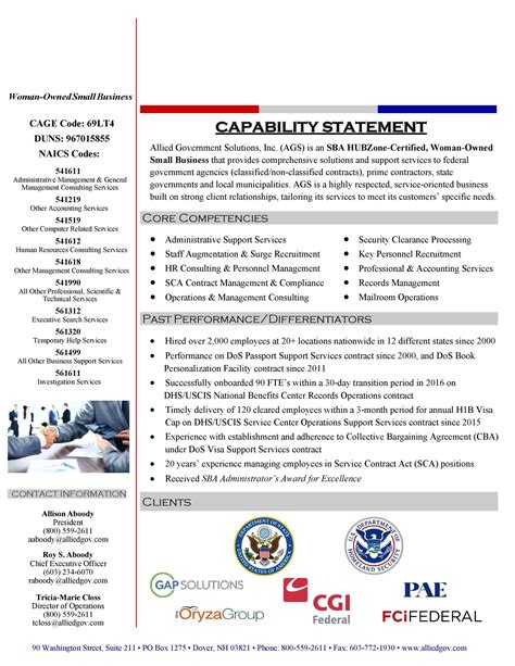 CAPABILITY STATEMENT 